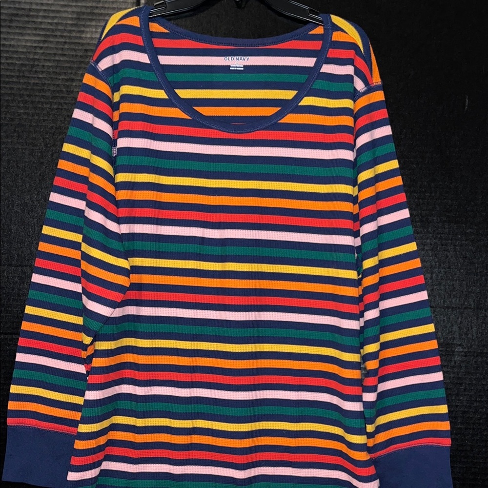 GAP Multicolor Striped Long Sleeve Shirt